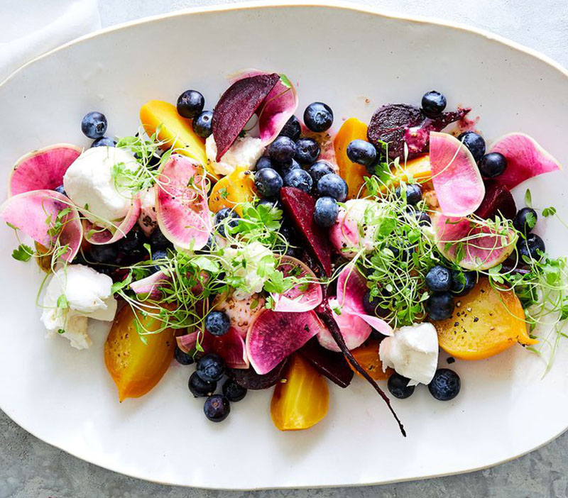 Roasted Beet & Blueberry Salad